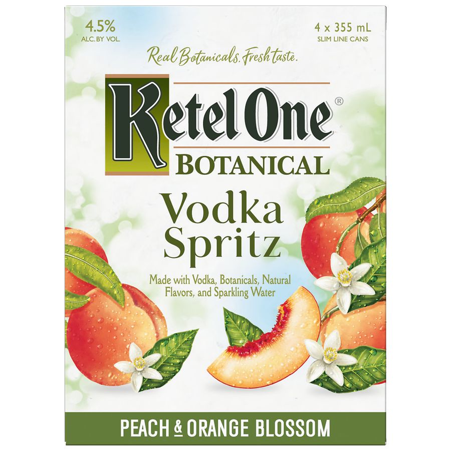Ketel One Botanical Vodka Spritz with Peach and Orange Blossom