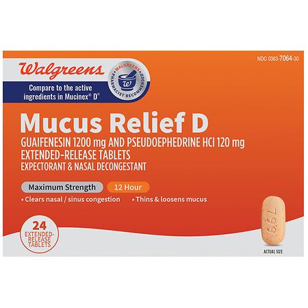 Walgreens Mucus Relief D Extended-Release Tablets