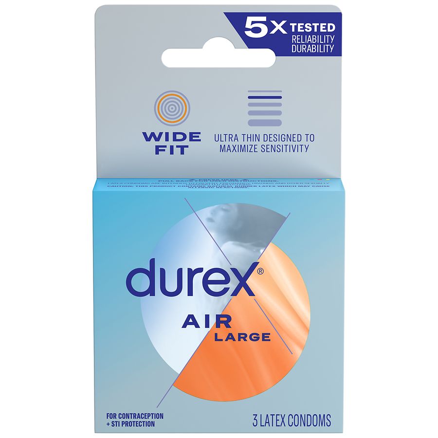 Durex Air Extra Thin, Transparent Natural Rubber Latex Condoms