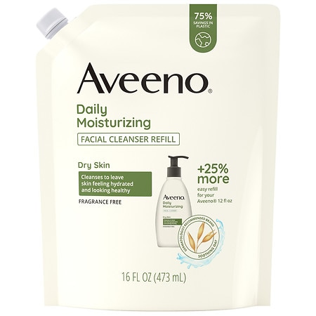UPC 381372021160 product image for Aveeno Daily Moisturizing Face Wash Refill, Soothing Oat - 16.0 fl oz | upcitemdb.com