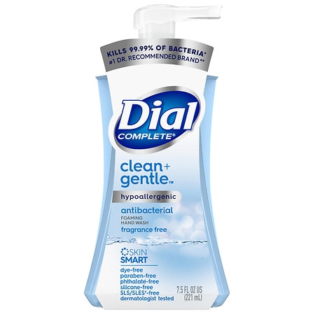 Dial Complete Clean + Gentle Antibacterial Foaming Hand Wash Fragrance Free  | Walgreens