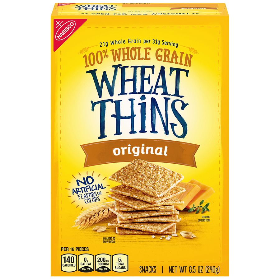 Wheat Thins Whole Grain Wheat Crackers Original