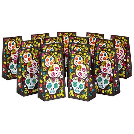 Hallmark Day of the Dead Party Favor and Wrapped Treat Bags (15 Ct.) for Halloween  Día de los Muertos  Class Parties and More