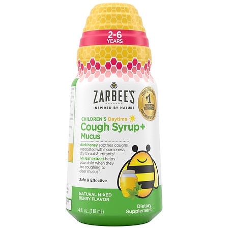 Zarbee's Children's Daytime Cough Syrup + Mucus, 2-6 Years Natural Mixed Berry