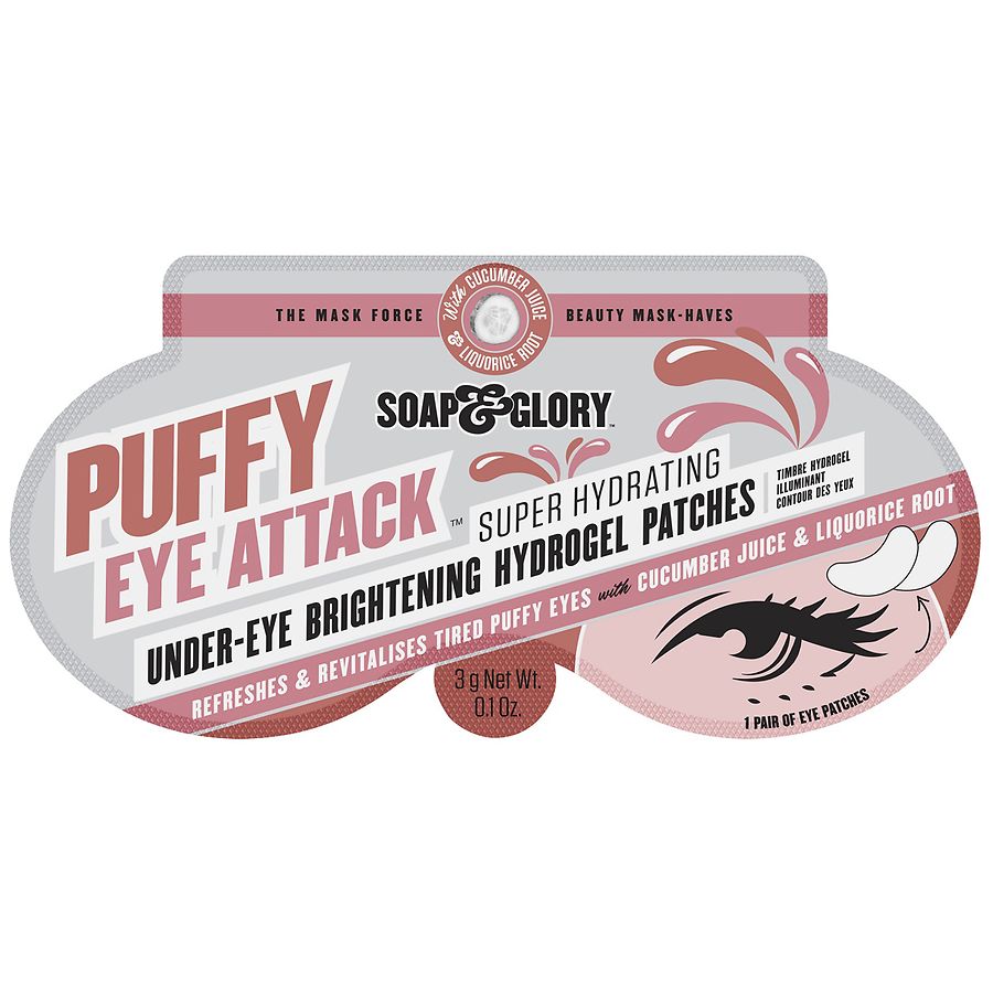 Soap & Glory Puffy Eye Attack Brightening Under-Eye Mask Hydrogel Patches