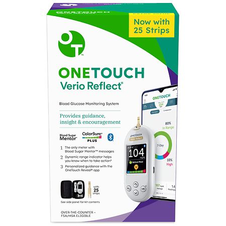 OneTouch Verio Reflect Meter Blood Glucose Monitoring Test Kit