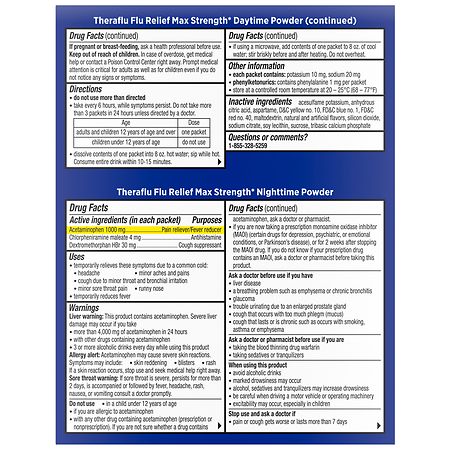 TheraFlu Max Strength Daytime and Nighttime Flu Medicine Honey Lemon