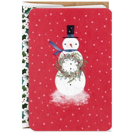 Hallmark Boxed Holiday Cards (Snowman With Wreath)(B23)