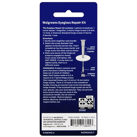 Walgreens Eyeglass Repair Kit