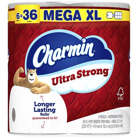 Charmin Ultra Strong Toilet Paper, Super Mega Rolls