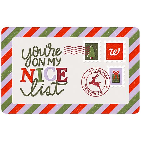 Walgreens Postcard Gift Card