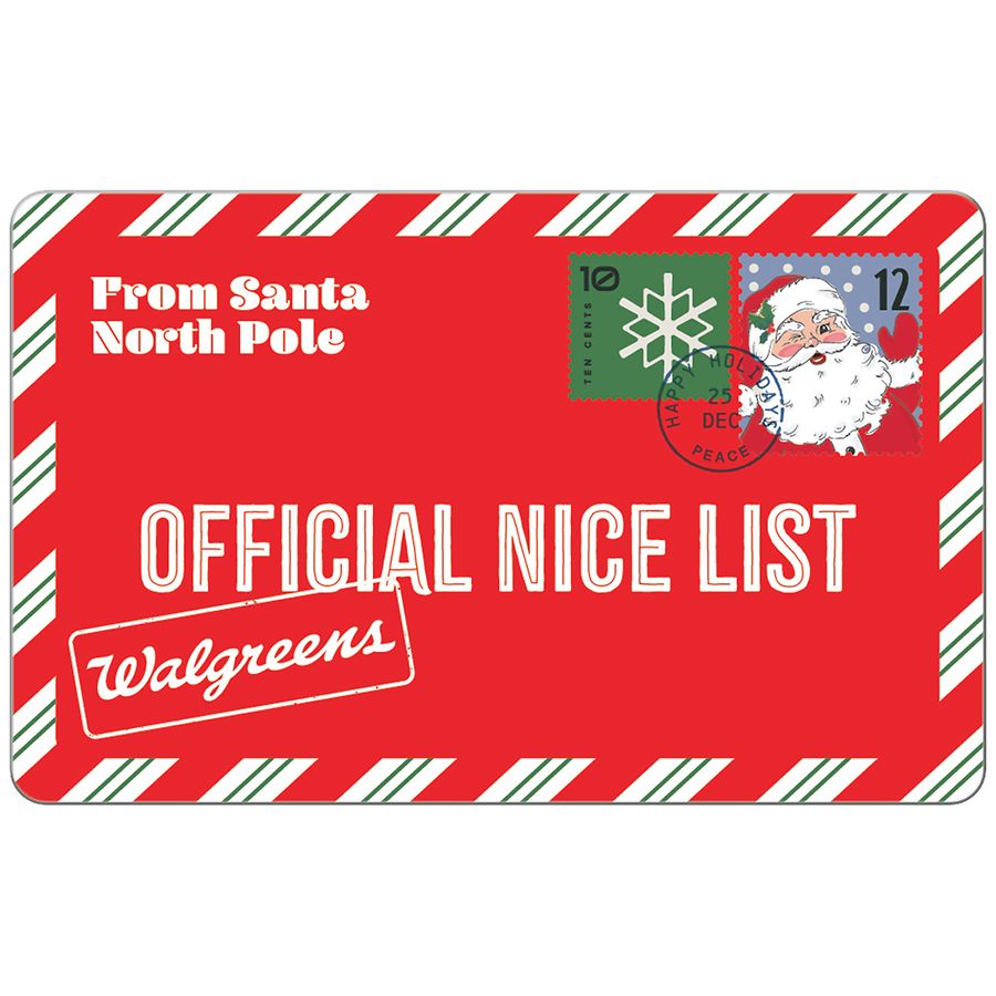 Walgreens Postcard Gift Card