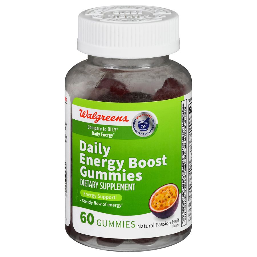 Walgreens Daily Energy Boost Gummies Natural Passion Fruit Walgreens