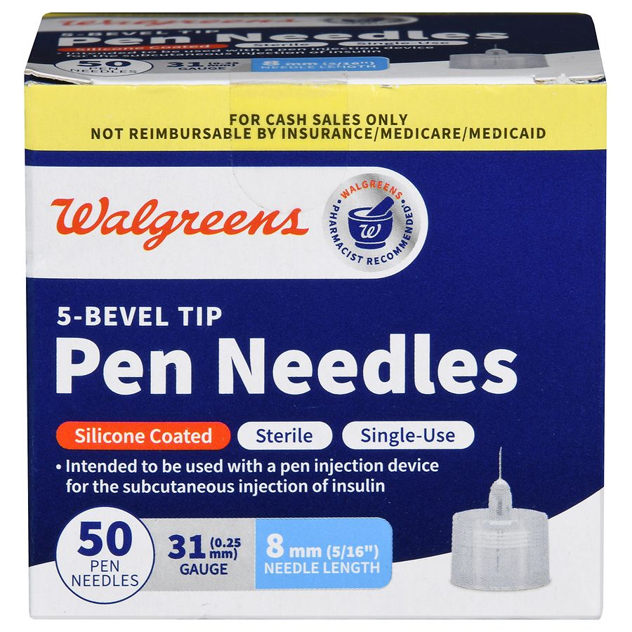 ONE-CARE Pen Needles 31G x 8mm, Box of 100, Universal Fit