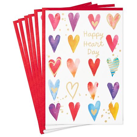 32-Count Valentines Day Cards for Kids School, 8 Assorted Designs of