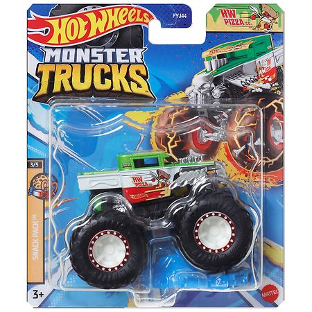 Hot Wheels Monster Trucks 1:64 Scale 4-Pack with Giant Wheels