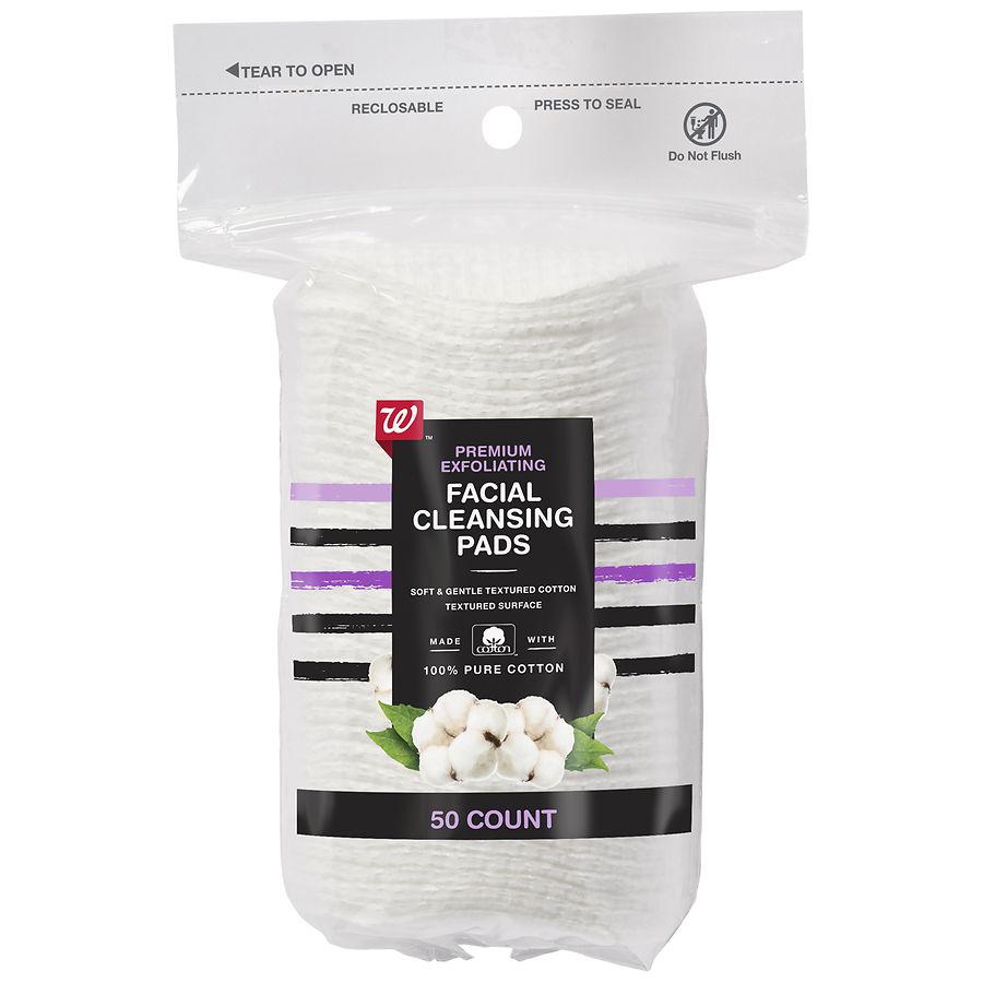 Walgreens Exfoliating Facial Cotton Pads White Walgreens