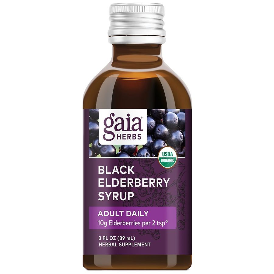 Gaia Herbs Black Elderberry Adult Daily Syrup Walgreens