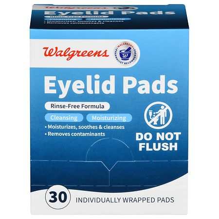Walgreens Eyelid Pads, Rinse-Free Formula