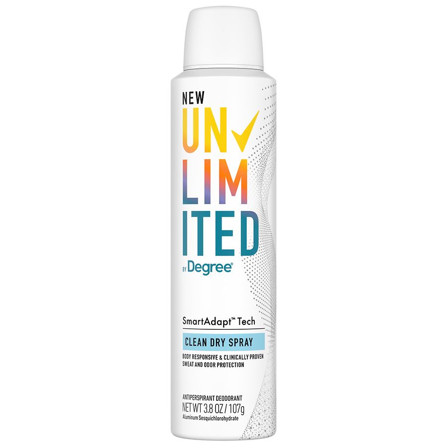 Degree Unlimited Dry Spray Antiperspirant Deodorant Clean