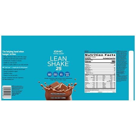 GNC Total Lean Lean Shake 25, 6 Packets, French Vanilla (Pack of 1)