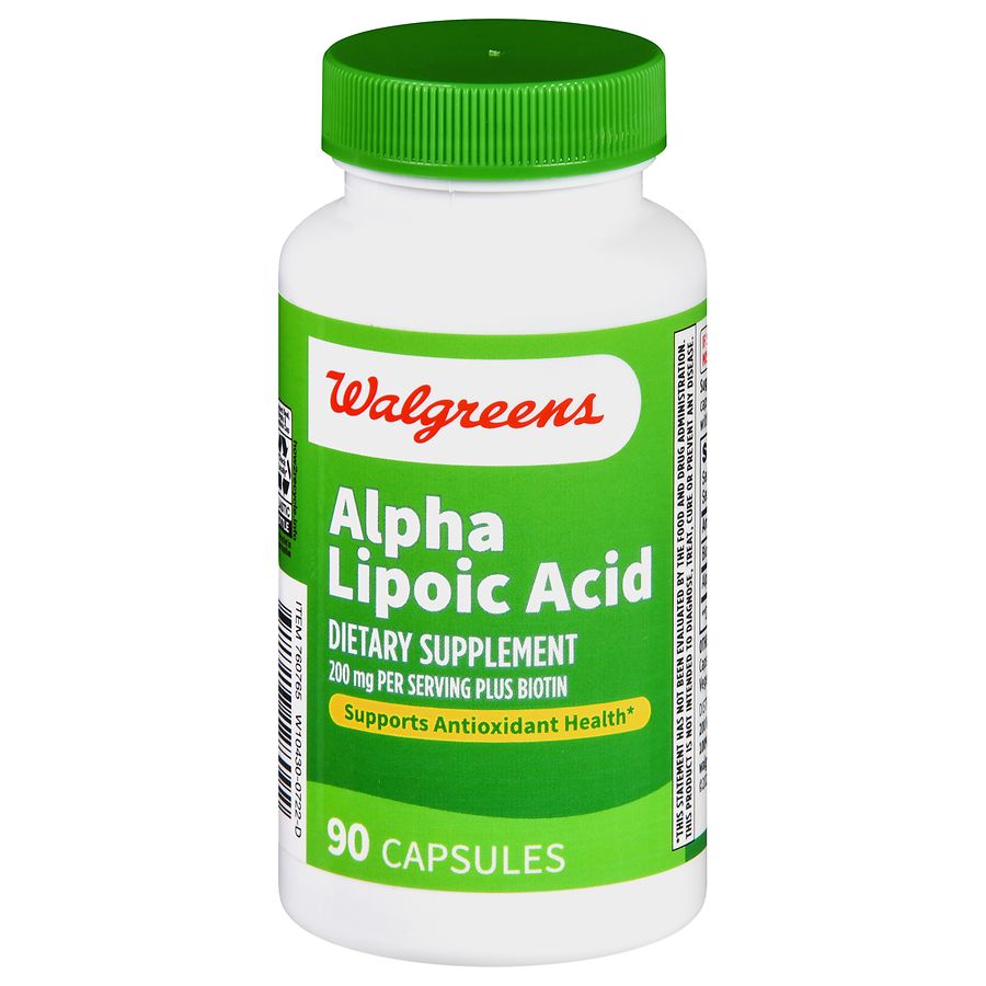 Walgreens Alpha Lipoic Acid 200 mg plus Biotin Capsules Walgreens