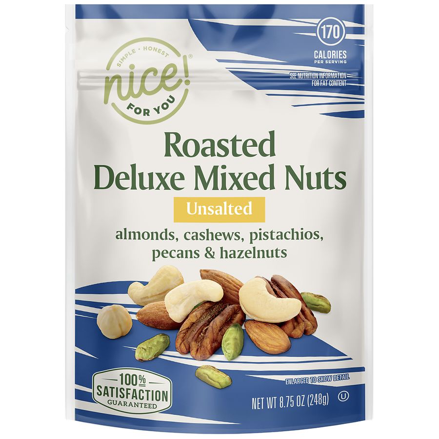Nice! Roasted Deluxe Mixed Nuts Unsalted Walgreens