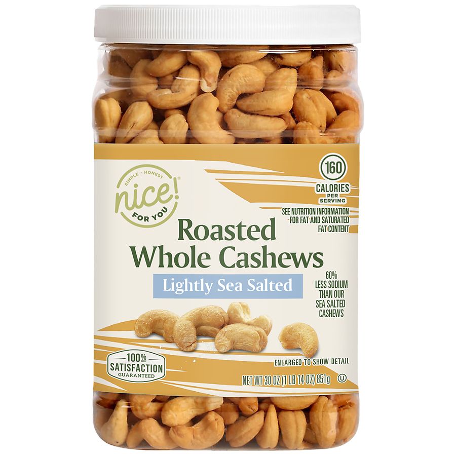 Nice! For You Roasted Whole Cashews Lightly Sea Salted
