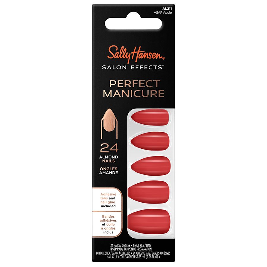 Sally Hansen Salon Effects Perfect Manicure Almond Nails, ASAP Apple