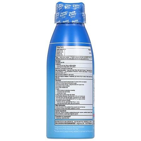 Walgreens Travel Size Sunscreen Sport Continuous Spray SPF 50