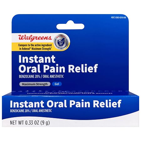 Walgreens Instant Oral Pain Relief Gel Maximum Strength