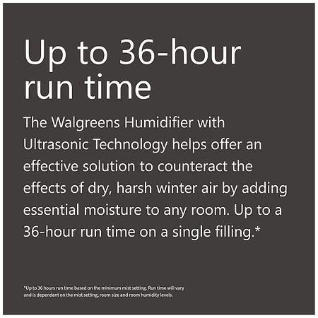 Walgreens Humidifier Ultrasonic Technology 1.3 Gallon