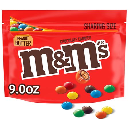 M&M's Candy, Sharing Size, Resealable Peanut Butter Milk Chocolate