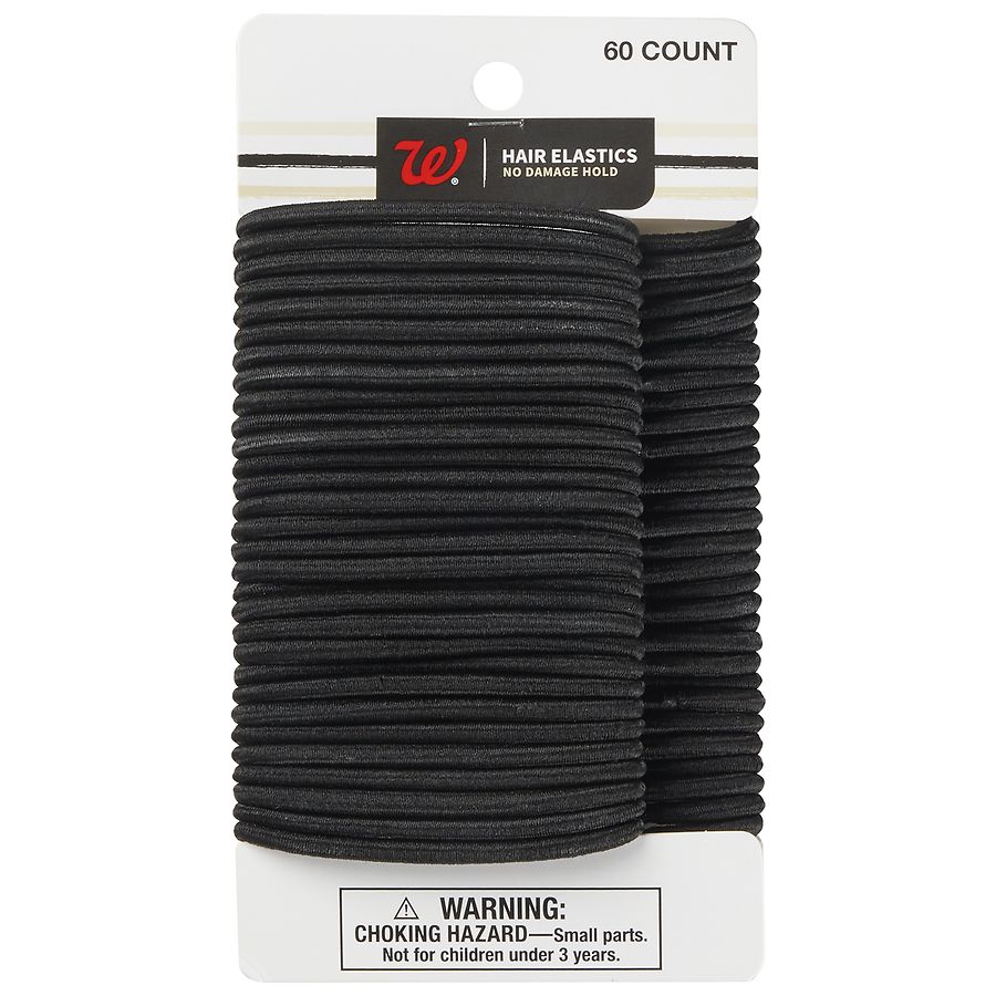 980pcs Black Disposable Elastic Hair Ties