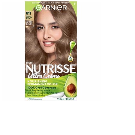 Garnier Nutrisse Ultra Creme Nourishing Permanent Hair Color with Five  Responsibly-Sourced Oils, 811 Medium Extra Ash Blonde (Frozen Mochaccino) |  Walgreens