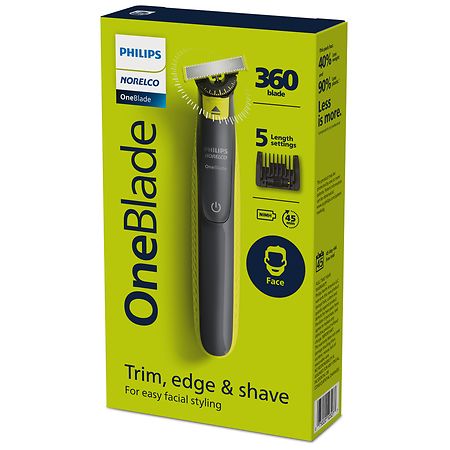  Philips Norelco OneBlade 360 Hybrid Electric Trimmer & Shaver  with Replacement Blades, Frustration Free Packaging : Beauty & Personal Care