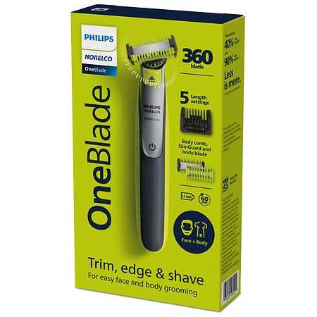 Buy Philips One Blade Shaver Face+Body QP2824/10 Black Online