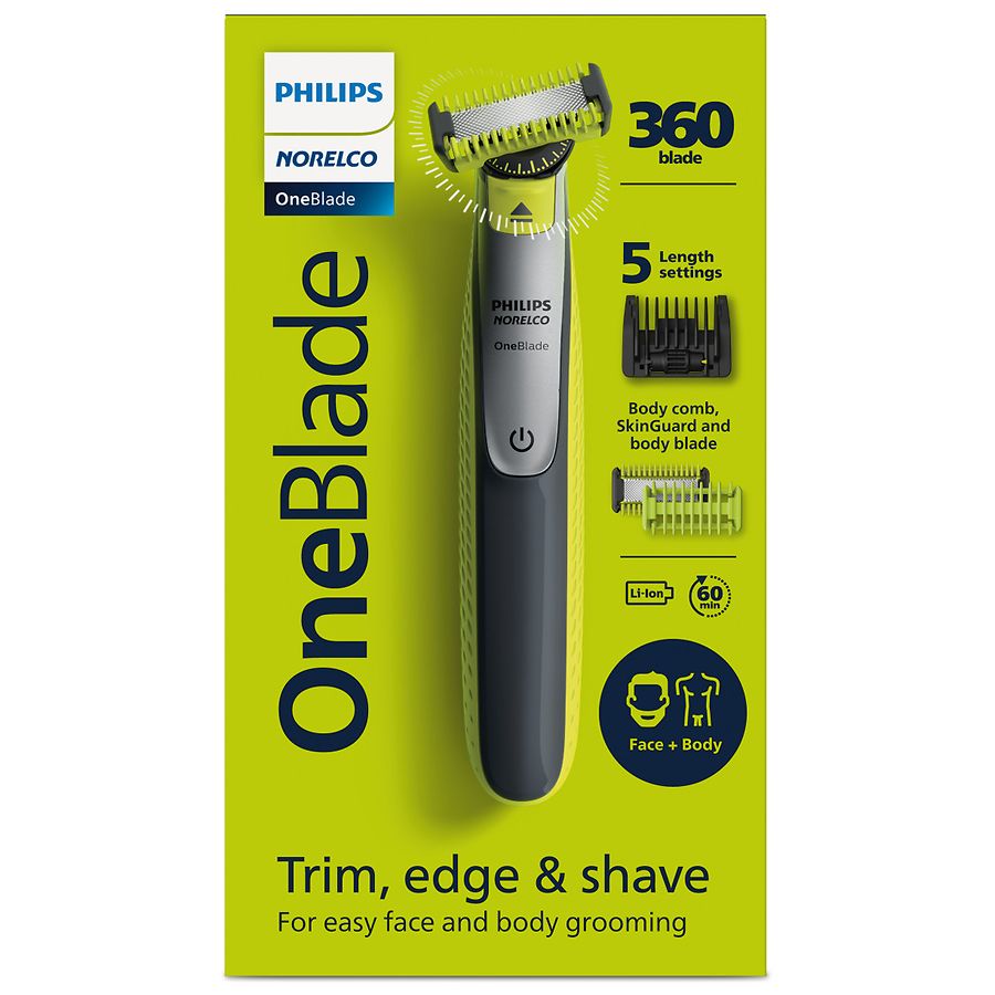 Philips Norelco OneBlade Face & Body Hybrid Electric Trimmer and Shaver  QP2834/70