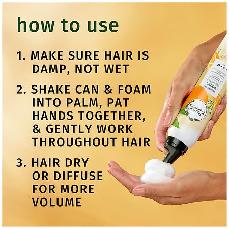 Herbal Essences Volumizing Mousse, Weightless Volume, All Day Hold Mousse for Fine Hair Fresh notes of citrus