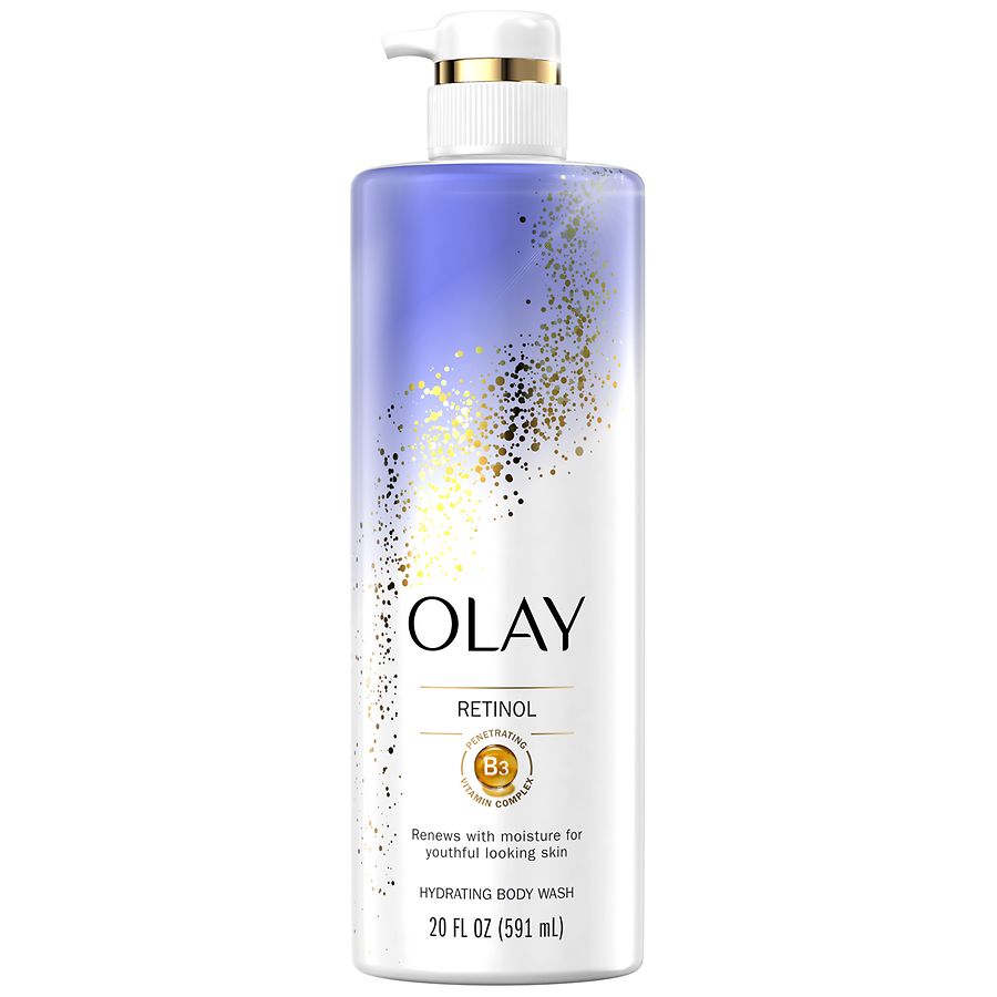 Olay Cleansing & Renewing Nighttime Body Wash with Vitamin B3 and Retinol, 20 fl oz
