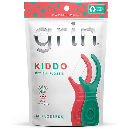 Grin Oral Care Kiddo Flossers - 80ct