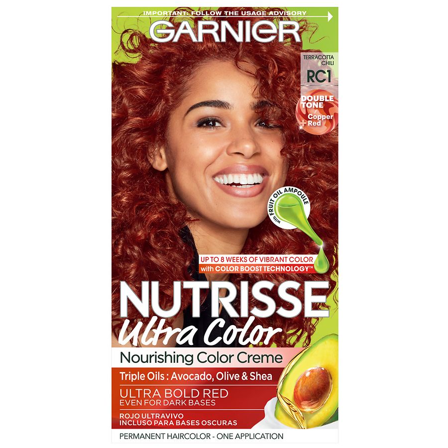 Garnier Nutrisse Permanent Walgreens Terracotta Bold Chili | Hair Creme, (Red Nourishing Color Copper)