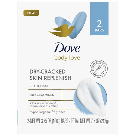 Dove Body Love Bar Soap for Dry Cracked Skin