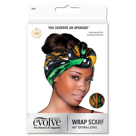 Evolve Head Wrap Scarf, Multi-Color Print
