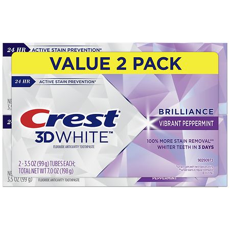 Crest 3D White Brilliance Teeth Whitening Toothpaste Mint