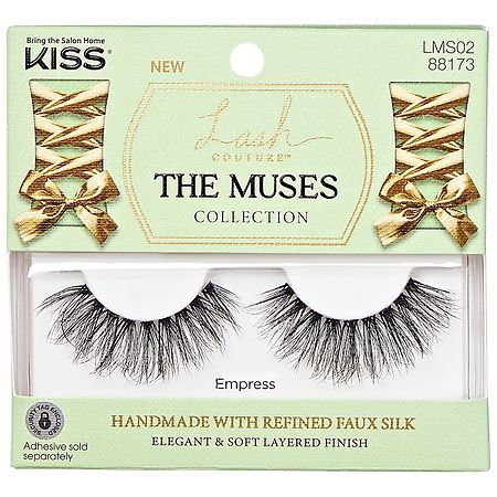 Kiss Lash Couture The Muses Collection False Eyelashes, Style Empress Black