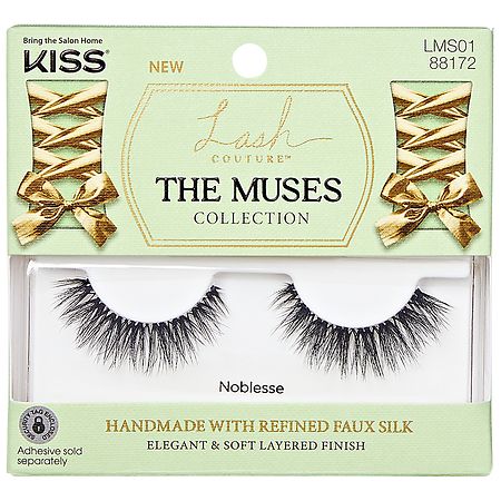 Kiss Lash Couture The Muses Collection False Eyelashes, Style Noblesse Black