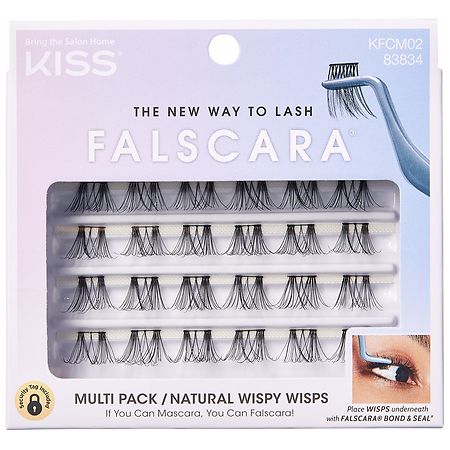 Kiss Falscara DIY Eyelash Extensions Multipack, 'Natural Wispy Wisps'
