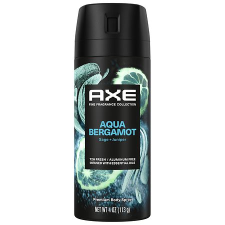 AXE Fine Fragrance Collection Premium Deodorant Body Spray for Men Aqua Bergamot