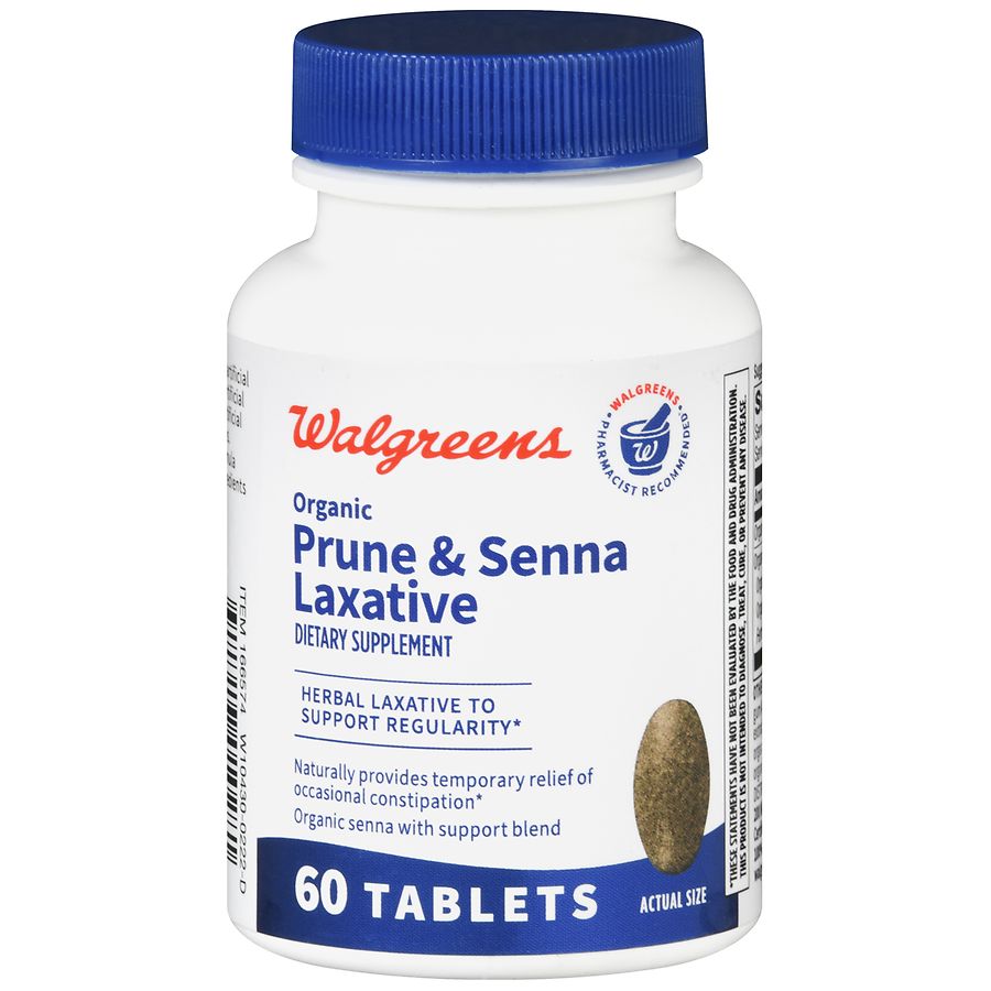 Walgreens Organic Prune & Senna Laxative Tablets Walgreens